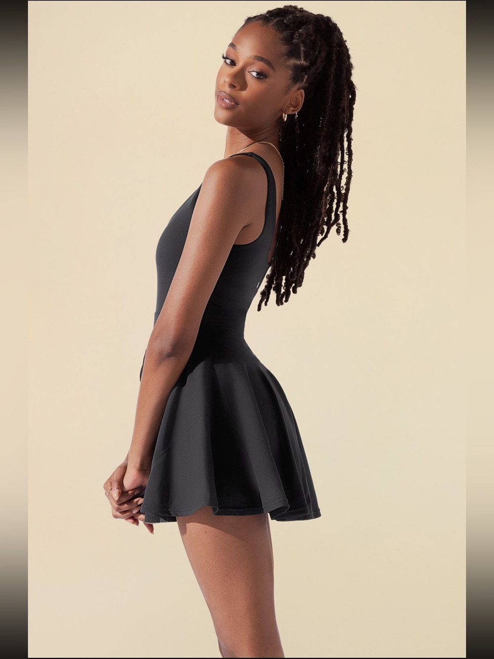 POPFLEX Twirl Dress in Black - Picture 2 of 14